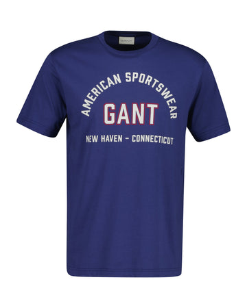 Βαμβακερό T-Shirt Με Τυπωμένο Λογότυπο GANT